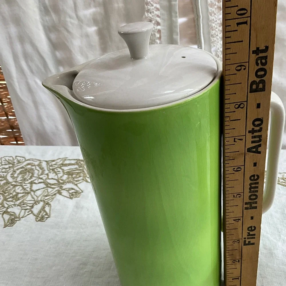 Vintage Emerald Isle Harmony House Sears Iron Stone Coffee Pot Sugar Bowl MCM